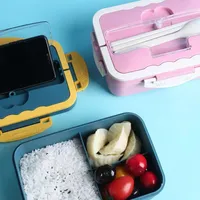 Dijkartikelen Sets Healthy Material Lunch Box Tarwe Straw Japanese Bento Boxes Microwave Storage Container