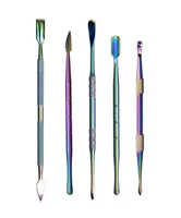 Rainbow Colorful Dab Tool bag Dry Herb Vaporizer Dabber Digging Wax Smoking Thick Oil Vapor Pen Kit pk Titanium Tools 106mm122mm6944678