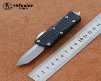 Hifinder nieuwe mini aluminium handvat D2 Blade Survival EDC Camping Hunting Outdoor Kitchen Tool Key Utility mes271i