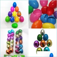 Other Event Party Supplies Party Supplies Plastic Simation Bird Egg Easter Festival Decoration Electroplate Flash Powder Toy Eggs Dhthc