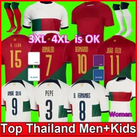2022 Portuguese soccer jerseys Bruno FERNANDES BERNARDO JOAO FELIX DANILO SILVA Portuguesa RAPHAEL Football shirt Portugieser Men Kids Kit set uniforms