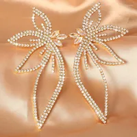 Dangle Earrings Luxury Upscale For Women Shiny Geometry Zircon Wing Temperament Diamond Inlay Claw Chain Trend Jewelry