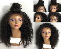 Full Lace Wigs Brazilian Human Hair Wigs for Black Women Medium Cap Culry 150 Density Full Head Natural Color2175481