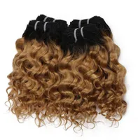 Удлинительные изделия для волос настоящие красавицы de cabello humano remy rubio miel dos tonos 8 pulgadas corto estilo bob ondulado 1b27
