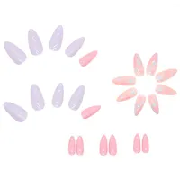 False Nails Acrylic Nail Tips And Glue Kit Macaron Color Cute Love Finished Manicure Fake Patch Convenient Fast Home 24