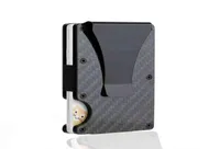Brieftaschen Man Mini Carbonfaser Smart Credit Card Inhaber RFID Blockierer Männer Frauen schlank und dünn Geldbeutel Drop 11225446657