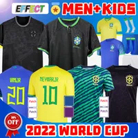 2022 축구 유니폼 Camiseta de Futbol Paqueta 브라질 축구 셔츠 안토니 예수 Richarlison Pele Casemiro Brasil 22 23 Maillots Wolrd Cup 남자 여자 아이들 세트