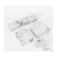 Takı Kutuları Beyaz Mermer Takı Seti Kutu Alyans Kılıfı Kolye Hediye Paketi Küpe Çıtçıtları Paketleme Özel Bilezik Der 1140 T DHBJQ
