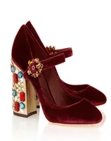 Mary Janes Purple Velvet High Heel Shoes Crystal Diamond Heels Heels Cheels Pumps for Women Cricle Cheel Cyel Shoes 2205143649356