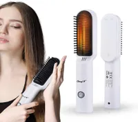 CkeyiN Professional Hair Straightener Comb Electric Wireless Straightening Beard Brush Men Salon Styling Tool USB Rechargeable 2204476194