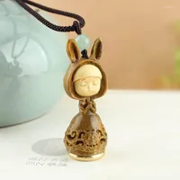 Pendant Necklaces Fashion Personality Dream Wishing Girl Hollow Sachet Simple Green Sandalwood Necklace