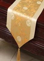 150 x 33 cm short Long Bamboo Silk Satin Table Runner Home Decoration Damask Coffee Table Cloth Rectangular Christmas Table Mats234325559
