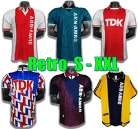 Litmanen Retro 94 95 Cruijff Soccer Jerseys 97 98 04 05 Ibrahimovic Kluivert Seedorf Rijkaard Classic 90 00 01 Cruijff Football Shirt Vintage Davids Bergkamp Ajaxs