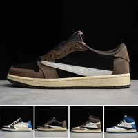 1S Top 1 High OG Low Sneaker Shoes Blue zapato de moda Menores Mujeres Trainers Sports Sports 36-46