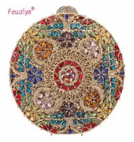 Fawziya Round Flower Purses For Women Crystal Evening Clutch Bag1910021