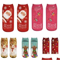 Christmas Decorations Christmas Decorations Stocking 3D Printing Cotton Socks For Home Decor Xmas Tree Ornaments 2022 Year Gifts Chi Dhr4F