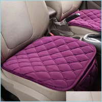 Cushion Decorative Pillow Car Seat Ers Plush Backless Cars Accessories Non Slip Single Cushion With Pocket Rhombus Pattern Fashion H Dhtjw