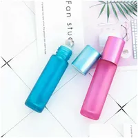 Party Favor Party Favor 10Ml Glasses Essential Oil Roller Bottles Rainbow Series Frosted Glass Per Roll On Travel Size Bottle Eed357 Dha06