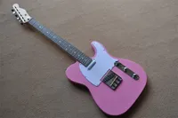 Pink Body Electric Guitar With Rosewood Fretboard Chrome Hardware Provide Custom Service