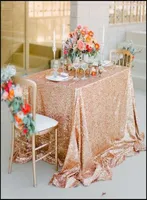 Шампанское розовое золото с блестками скатерть свадебная вечеринка