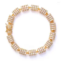 Bracelets de liaison jinao le bracelet rond de haute qualité 10 mm en pierre micro-pave cz avec trois couleurs de bijoux de charme pour les amoureux