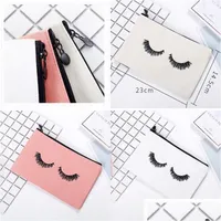 Storage Bags Lovely Pouchs Cosmetic Bags Supplies Funny Documents Mti Canvas Eye Lashes New Woman Man Pocket Home Function 3 8Zx K2 Dhy1W