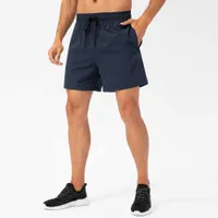 Herr shorts lulu sommar lös sport capris andas fodrade elastiska korta underkläder snabb torkning fitness casual running patns gym ben