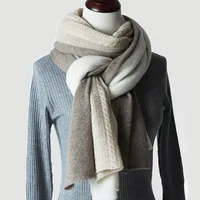 Blankets Luxury Cashmere Knitted Shawl Soft Scarf 65 200cm Female Warm Wraps Winter Autumn Color Contrast Gift Blanket