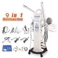 Professional 9 In 1 Multifunction Microdermabrasion deep cleaning microcurrent facial steamer LED Magnifying lamp Facial Machine