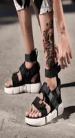 Fashion Summer Men Sandals Shoes Gladiator Open Toe Platform Beach Boots Rome Style Black Gray Canvas Drop Ship CX2006166519945