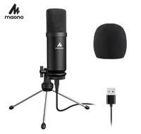 Microfono condensatore podcast di microfono USB MAONO Microfono professionale 192KHZ24BIT con supporto per treppiede per il computer YouTube T1919810709