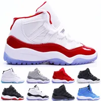TOP Jumpman 11 Cool Grey Kids Basketball Shoes XI 11s Cherry Infant Children Concord Bred trainers boy girl sneakers Space Jam Instinct 25th