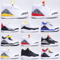 Jumpman 3 Kids Outdoor Runner Shoes White Cement Katrina Cyber ​​Monday Toddler Youth Boys Girls 3S Кроссовки Fire Red Cool Cool Sports Trainers Размер обуви 25-35