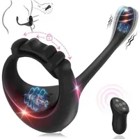 Sex Toy Massager Sex Toy Massager 3 i 1 Vibrator Penis Cock Ring Man Prostate Wireless Remote Control Anal Butt Plug Masturbator Cockring Toys for Men Adult