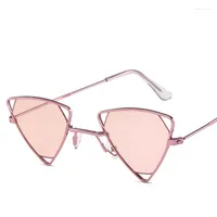 Sunglasses Fashion Pink Cat Eye Women Brand Design Retro Triangle Sun Glasses Female Rectangle Lens Vintage Small