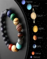 STRANDS Acht planeten Bead Bracelet Men Natural Stone Universe Yoga Solar Chakra armbanden voor vrouwelijke sieraden Chritmas Gifts1463881