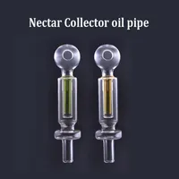 Mini Glass Oil Burner Pipe Kit with 30mm Ball Mini Hand Bubbler Smoking Water Pipe Thick Pyrex Dab Straw Oil Burner Bong