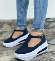 2021 Women Shoes New Summer Sandals Thick Bottom Platform Flat Shoes Ladies Wedges Sandals Buckle Strap Casual Female Footwear K738482599