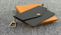 Fashion Designers Coin Purse with Orange Box Women Zipper Key Wallets Pouch Purse M62017 bags Black Brown Blue Credit Card Holder 3131142