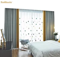 Moderne massieve kleurgordijnen voor woonkamer slaapkamer hoge 9 jaloezieën cortinas gordijn stof frans raam op maat gemaakte lj20122444