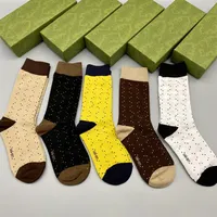 Men Women Cotton Socks Fashion Letter Jacquard Stockings Party & Banquet Soft Touch Brand Sock Hosiery301Z
