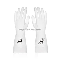 Cleaning Gloves Translucent Pure Color Cleaning Glove Rubber Printing Pattern Household Gloves Home Soft Mitten Arrival 2 2Bd L1 Dro Dhfet