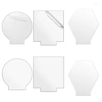Lamp Holders 6Pcs Clear Acrylic Panels 2Mm Plexiglass Sheet Boards For LED Light Base Signs Medals Craft DIY Display Projects