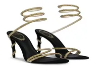 Elegant Brands Renes Margot Jewel Sandals Shoes For Women Caovillas Pumps Sexy Crystals Strappy High Heels Party Wedding Dress EU32386550
