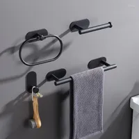 Bath Accessory Set Bathroom Towel Bar 304 Stainless Steel Rack Ring Rail Toilet Paper Holder Coat Hanger Hardware Accessories