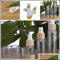 Storage Bottles Jars Per Bottles Spray Bottle Empty Hand Sanitizer Plastic Bamboo Split Washing Suit Healthy Compact Cosmetics 7 4 Dhkny