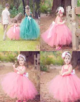 Real Picture Little Girl039S Pageant Dresses Glitz 2015 Toddler Bow Coral Long Baby Flower Dress for Wedding Girls Kids Party P6835793