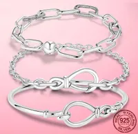 925 Sterling Silver Me Bracelet adapté à Pandora Charm Beads à la mode Infinite à nœuds bijoux de luxe pour femmes1920794