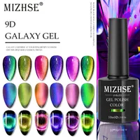 Nail Polish MIZHSE 9D Cat Eye Laser Shining Colorful UV Gel Lacquer Varnish Semi Permanent DIY
