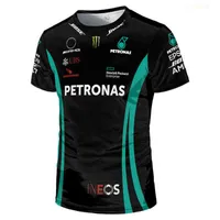 New Summer Hot Petronas Joint F1 Formula One Amg Team Short Sleeve Men's and Women's Racing Spectator T-shirts